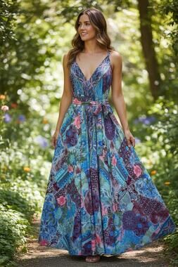 Advance Floral Print Spaghetti Strap Maxi Dress, Women's OSFM